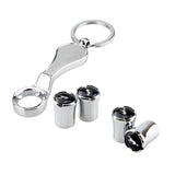 4pcs/set Ford Mustang Shelby ST SVT Logo Car Air Valve Stem Caps Auto Tyre Valve Covers with Wrench
