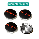 63mm Dodge SRT Logo Car Wheel Hub Center Caps Covers