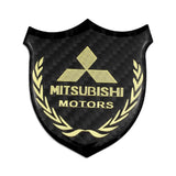 Mitsubishi Metal Carbon Fiber Car Rear Sticker Shield Trunk Emblem Badge Decal