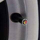 4pcs/set Fiat Logo Carbon Fiber Car Air Valve Stem Caps Auto Tyre Valve Covers with Wrench