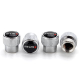 4pcs/set Nissan Nismo GTR Logo Car Air Valve Stem Caps Auto Tyre Valve Covers