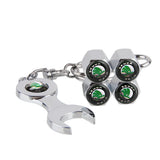 4pcs/set Skoda Logo Car Air Valve Stem Cap Auto Tyre Valve Covers with Wrench