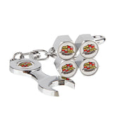 4pcs/set Cadillac Logo Car Air Valve Stem Cap Auto Tyre Valve Covers with Wrench