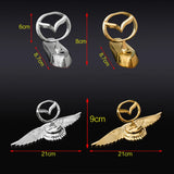 Mazda Angle Wings Metal Car Front Hood Bonnet Sticker Emblem Badge