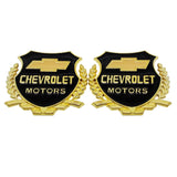 2PCS Chevrolet Metal Car Rear Sticker Shield Trunk Emblem Badge Decal