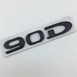 Tesla 75D 85D 90D 100D Letter Metal Car Rear Sticker Decal Emblem Badge
