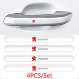 Peugeot Car Door Bowl Handle Anti-collision Protective Stickers Scratches Film