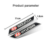 2pcs Hyundai Car Fender Side Stickers Trunk Anti-scratch Decal