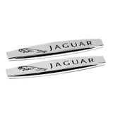 2pcs Jaguar Metal Car Fender Side Badge Decal Rear Emblem Sticker