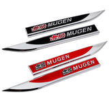 Metal Car Styling Fender Side Sticker Rear Trunk Emblem Door Badge for Mugen Civic Accord CRZ City Crosstour CRV Odyssey