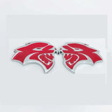 2PCS Dodge Hellcat Metal Car Rear Sticker Auto Trunk Emblem Badge Decal