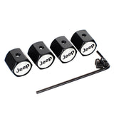 4pcs/set Jeep Anti-Theft Car Air Valve Stem Cap Auto Tyre Valve Covers