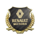 Renault Metal Carbon Fiber Car Rear Sticker Shield Trunk Emblem Badge Decal