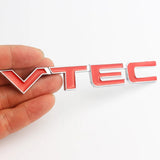 Metal Car Styling Body Side Trunk Emblem Sticker for VTEC Civic Odyssey CRV Crosstour City Jade H-RV CRZ Jazz Accessories