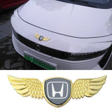 Honda Logo Metal Wings Car Front Hood Bonnet Center Sticker Emblem