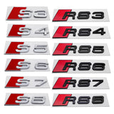 Audi S3 S4 S5 S6 S8 RS3 RS4 RS5 RS6 RS7 RS8 ABS Car Rear Sticker Auto Emblem Badge Decal