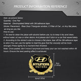 2PCS Hyundai Metal Car Rear Sticker Shield Trunk Emblem Badge Decal