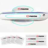 8pcs Mazda Car Door Handle Bowl Wrist Transparent Protector Anti-collision Decal