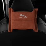 Jaguar Suede Car Tissue Box Holder Seat Back Hanging Napkin Storage Bag