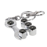 4pcs/set Ford Mustang Wolf Logo Car Air Valve Stem Cap Auto Tyre Valve Covers with Wrench