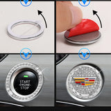 Cadillac Diamond Car Engine One-click Start Stop Button Cover Sticker