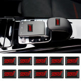 10pcs Subaru STI Epoxy Car Armrest Button Sticker