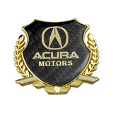 Acura Metal Carbon Fiber Car Rear Sticker Shield Trunk Emblem Badge Decal