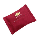 Chevrolet Suede Car Tissue Box Holder Seat Back Hanging Napkin Storage Bag