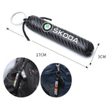 Skoda Carbon Fiber Car Keyring Keychain