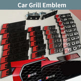Audi S3 S4 S5 S6 S7 S8 RS3 RS4 RS5 RS6 RS7 RS8 SQ3 SQ5 SQ7 Car Front Grill Emblem Badge