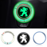 Peugeot Luminous Car Engine One-click Start Stop Button Cover Sticker