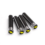 4pcs/set Chevrolet Corvette Logo Carbon Fiber Car Door Bolt Lock Pins Gate Lock Screws