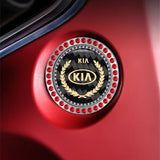 KIA Carbon Fiber Car Engine One-click Start Stop Button Cover Sticker