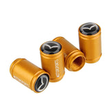 4pcs/set Mazda Logo Matte Car Air Valve Stem Caps Auto Tyre Valve Covers