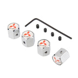 4pcs/set Mitsubishi Ralliart Anti-Theft Car Air Valve Stem Cap Auto Tyre Valve Covers