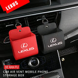 Car Air Outlet Storage Box for Logo RX350 IS300 ES350 IS250 CT200H IS NX GS350 NX200T ES250 Hanging Store Case Accessories