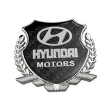 Hyundai Metal Carbon Fiber Car Rear Sticker Shield Trunk Emblem Badge Decal