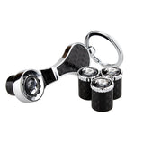 4pcs/set Holden Logo Carbon Fiber Car Air Valve Stem Caps Auto Tyre Valve Covers with Wrench