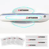 8pcs Mitsubishi Car Door Handle Bowl Wrist Transparent Protector Anti-collision Decal