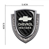 Chevrolet Metal Carbon Fiber Shield Car Rear Sticker Auto Window Emblem Badge Decal