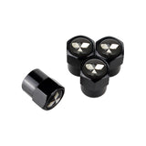 4pcs/set Mitsubishi Ralliart Car Air Valve Stem Cap Auto Tyre Valve Covers