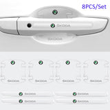 Skoda Car Door Bowl Handle Anti-collision Protective Stickers Scratches Film