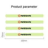 4pcs Nissan Luminous Car Door Bumper Strip Anti-collision Protection Sticker
