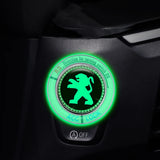 Peugeot Luminous Car Engine One-click Start Stop Button Cover Sticker