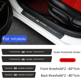 Hyundai Carbon Fiber Car Door Threshold Scratch Proof Sticker Decal