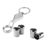 4pcs/set Dodge Logo Car Air Valve Stem Caps Auto Tyre Valve Covers with Wrench