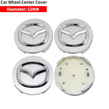 4pcs/set 52/56/60mm Mazda Car Wheel Center Hub Caps Hub Covers