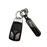 Jaguar R S Carbon Fiber Car Logo Keychain Keyring