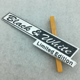 Land Rover Black & White Limited Edition Metal Car Rear Sticker Decal Emblem Badge