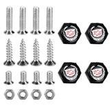 4pcs/set Cadillac Logo Stainless Steel Car License Plate Bolts